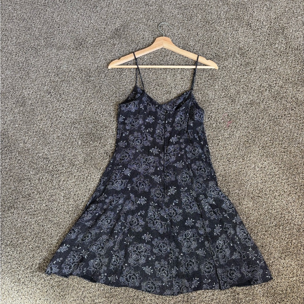 Elegant Black Floral Dress